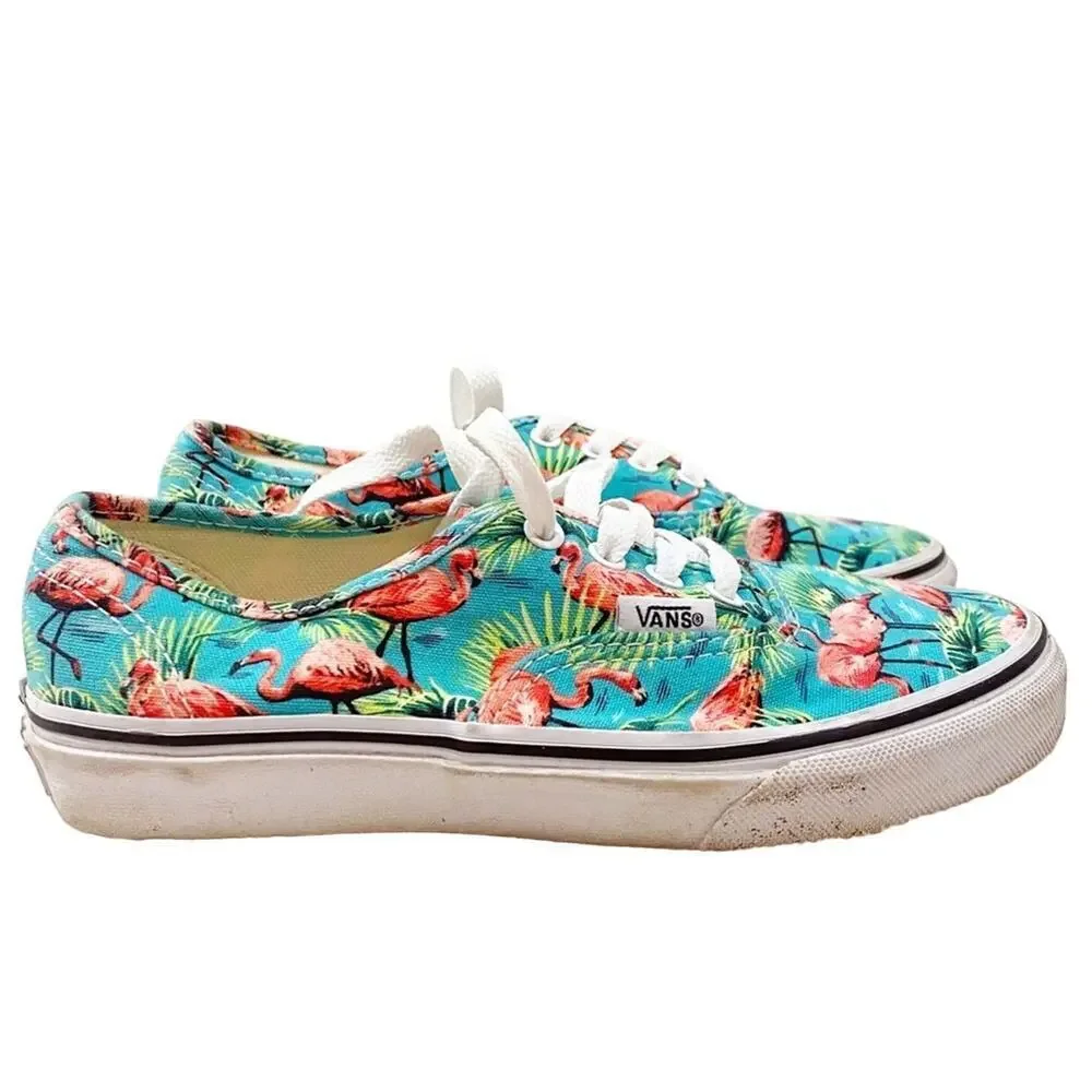 Vans Flamingo Sneakers sz 3 Sneakers Blue Pink Sneakers Low Top Vans